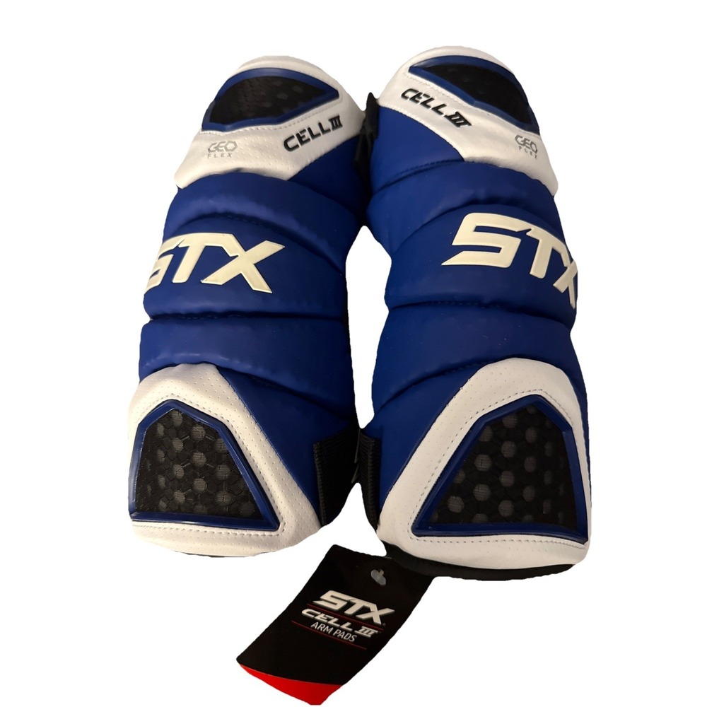 STX Cell 3 Geo Flex Arm Pads Blue White Black JR Large